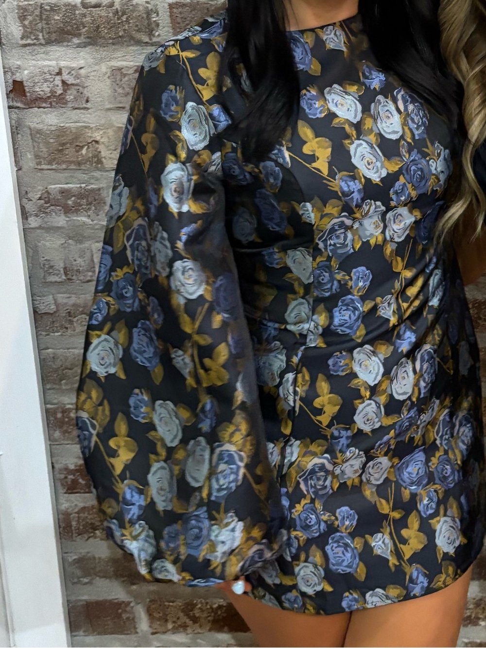 Floral cocktail mini dress